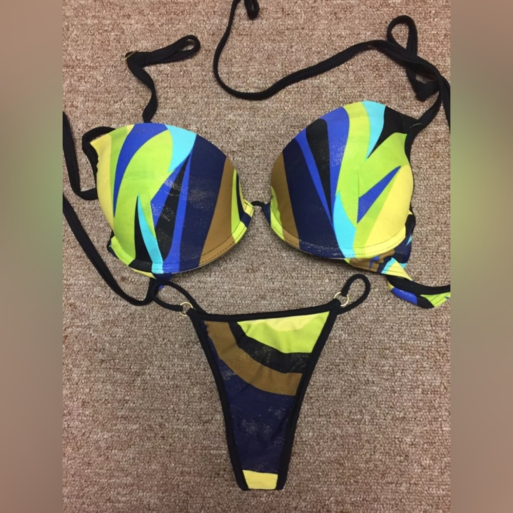 Women's shining swimsuit. Tango Bikini XXS. Push-up bra B-C